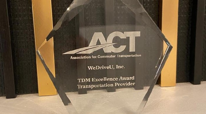WeDriveU wins Transportation Provider Excellence Award