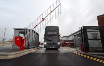 National Express West Midlands' new Perry Barr bus depot - bus gate exit