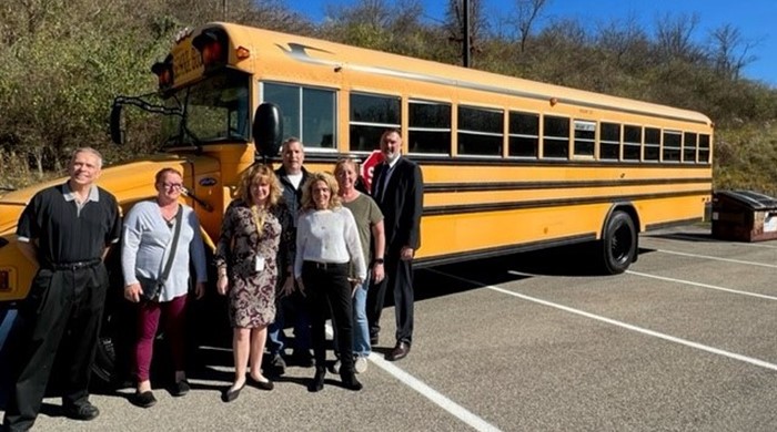 Durham School Services donates bus to the West Jefferson Hills School District for innovative mobile “chill room”