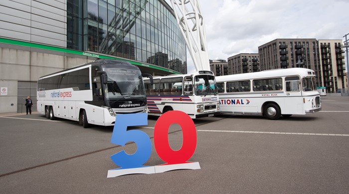 50th Anniversary Coach Line Up and Logo